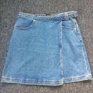 BDG Denim Wrap Skirt